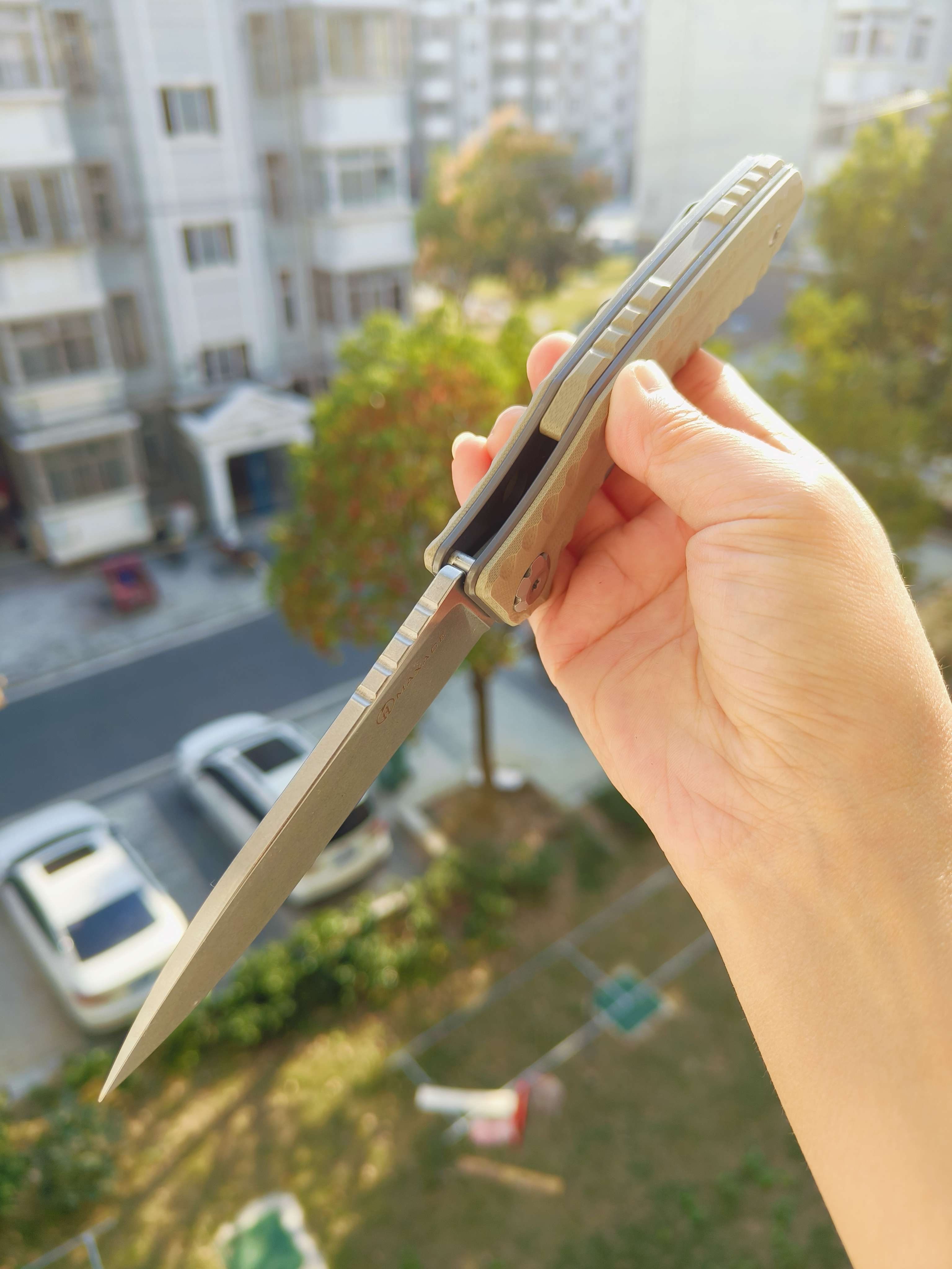 Maxace Knives 狂徒二代 K110钢 G10柄 沙漠色 258