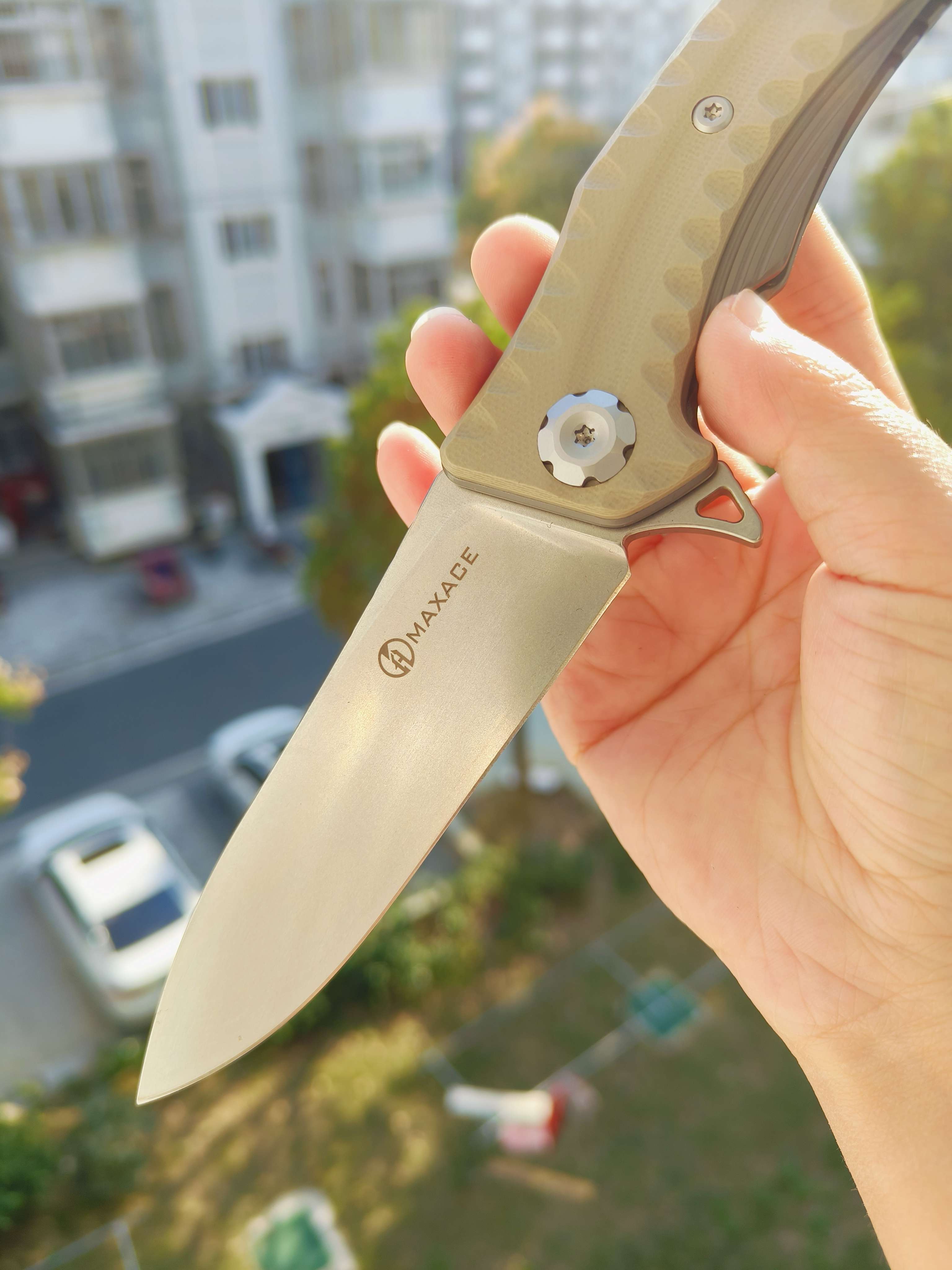 Maxace Knives 狂徒二代 K110钢 G10柄 沙漠色 258