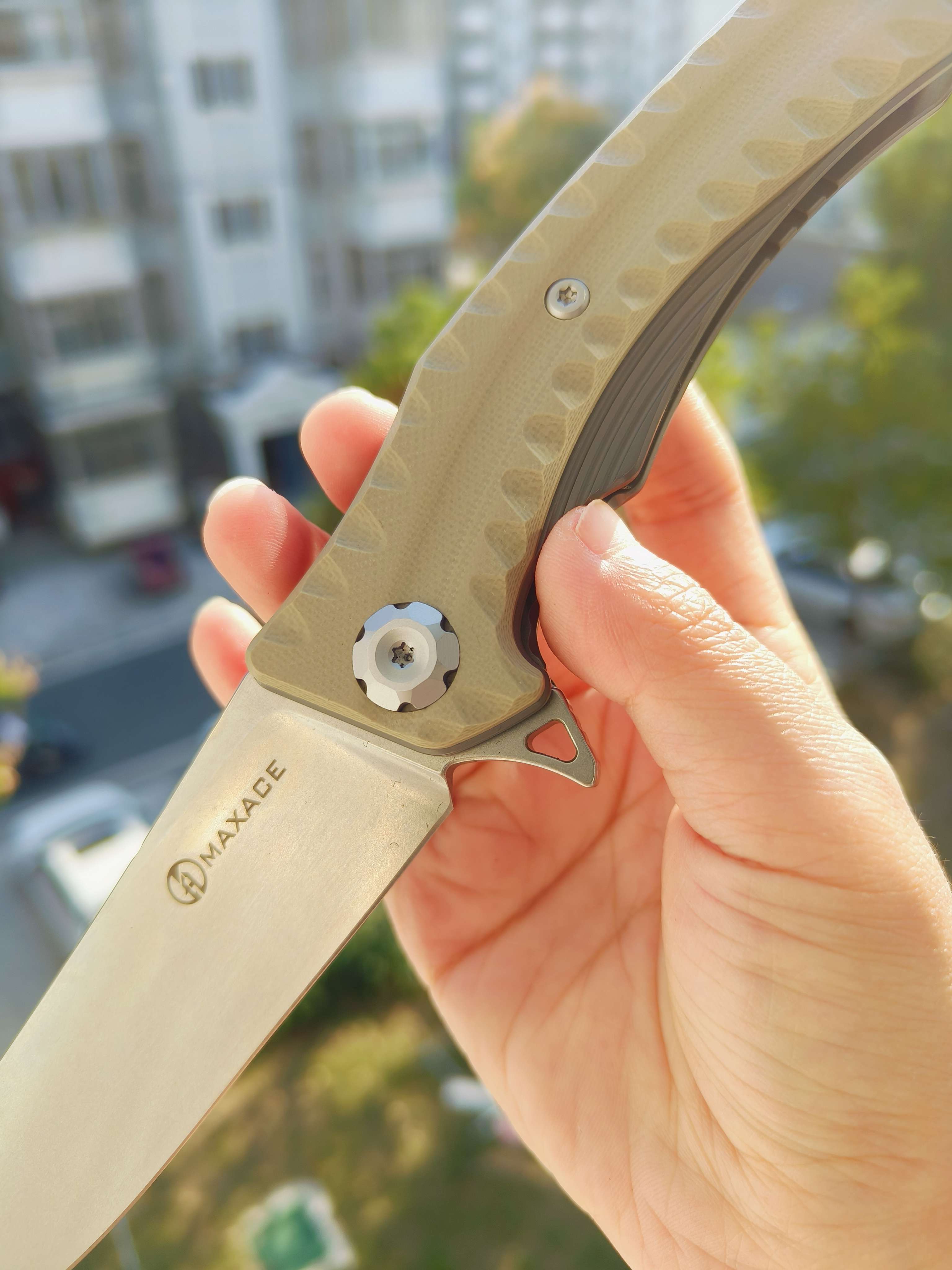 Maxace Knives 狂徒二代 K110钢 G10柄 沙漠色 258
