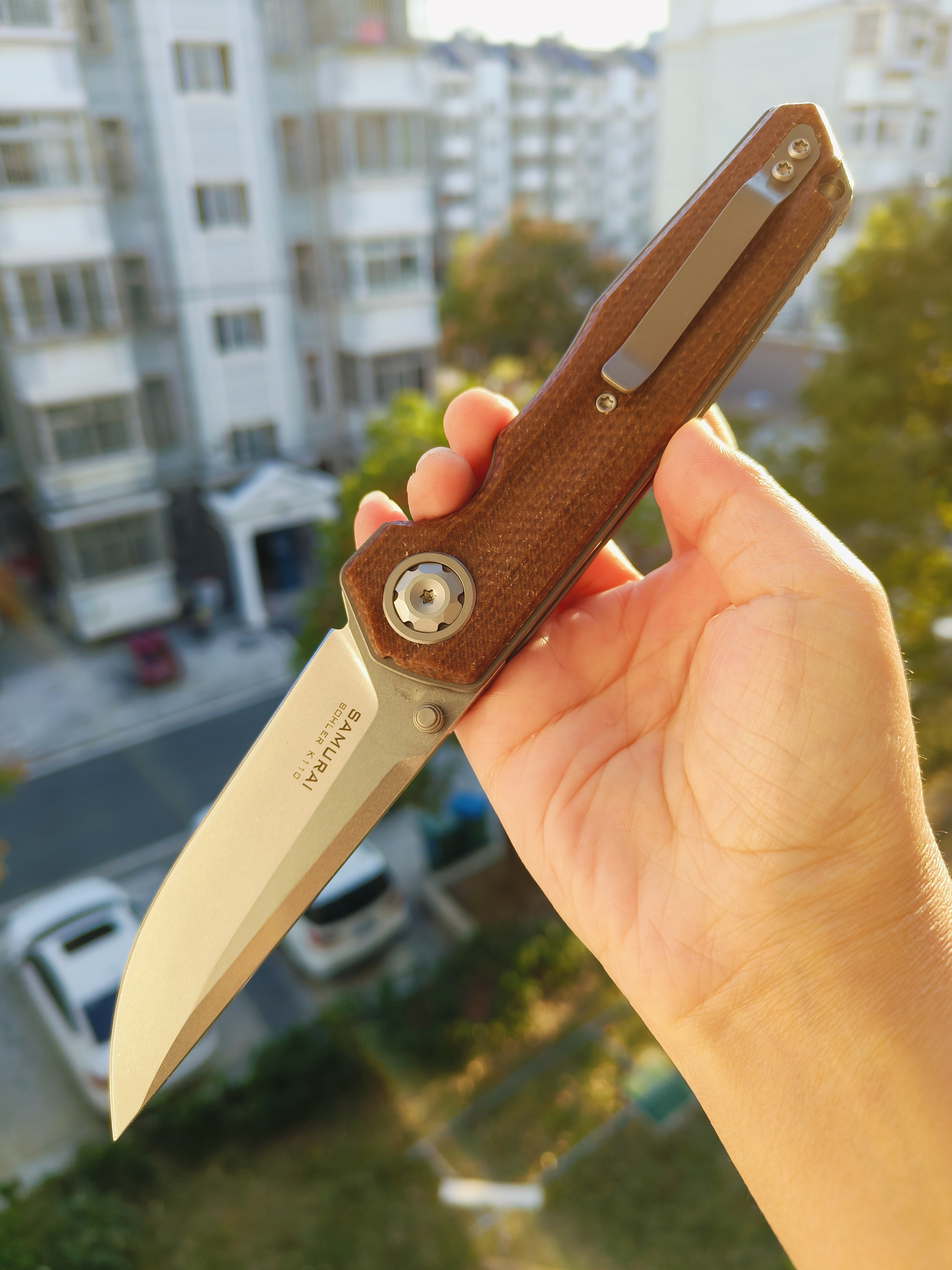 Maxace knives 影武者二代 K110钢 G10柄 棕色 358