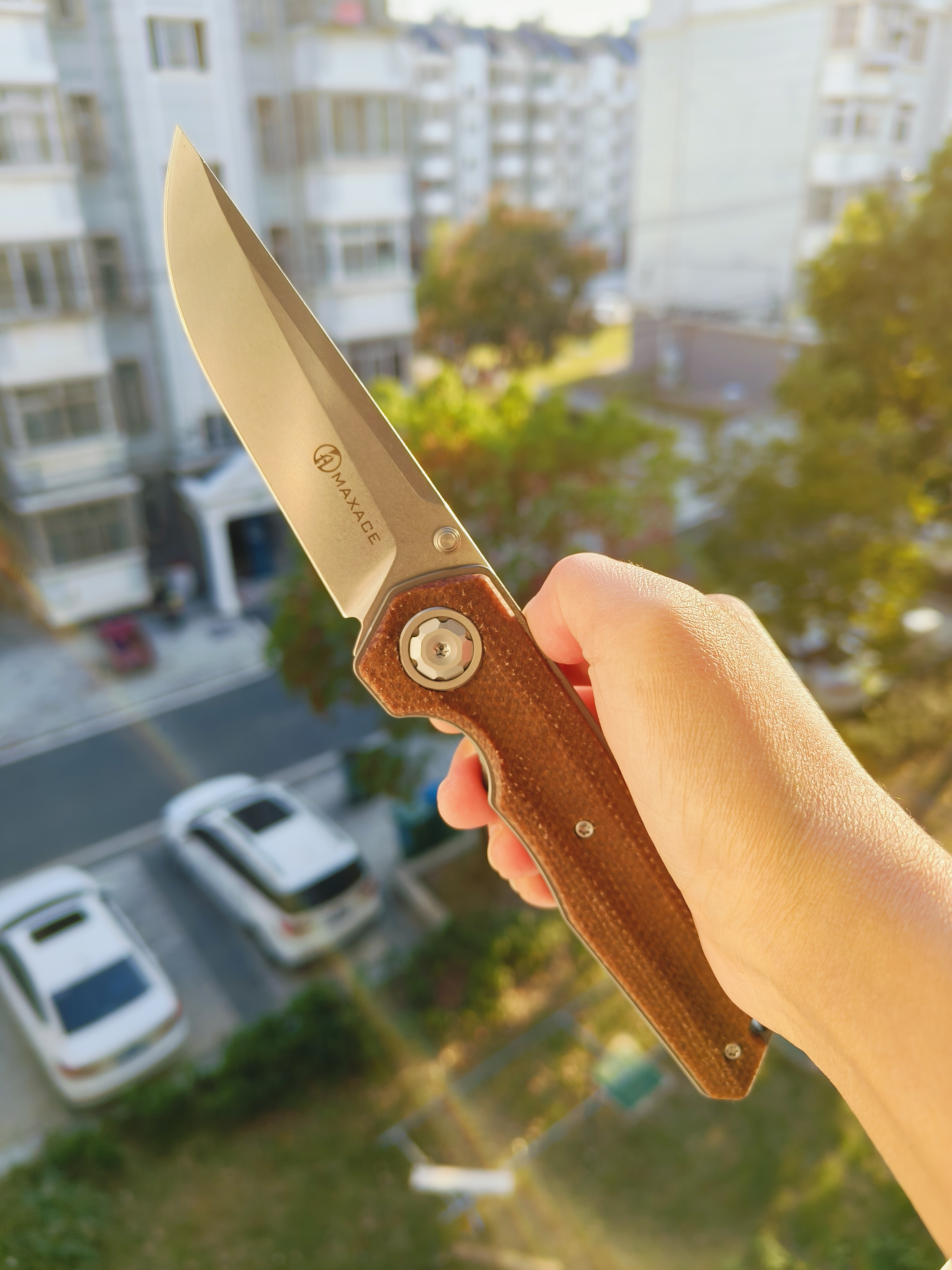 Maxace knives 影武者二代 K110钢 G10柄 棕色 358