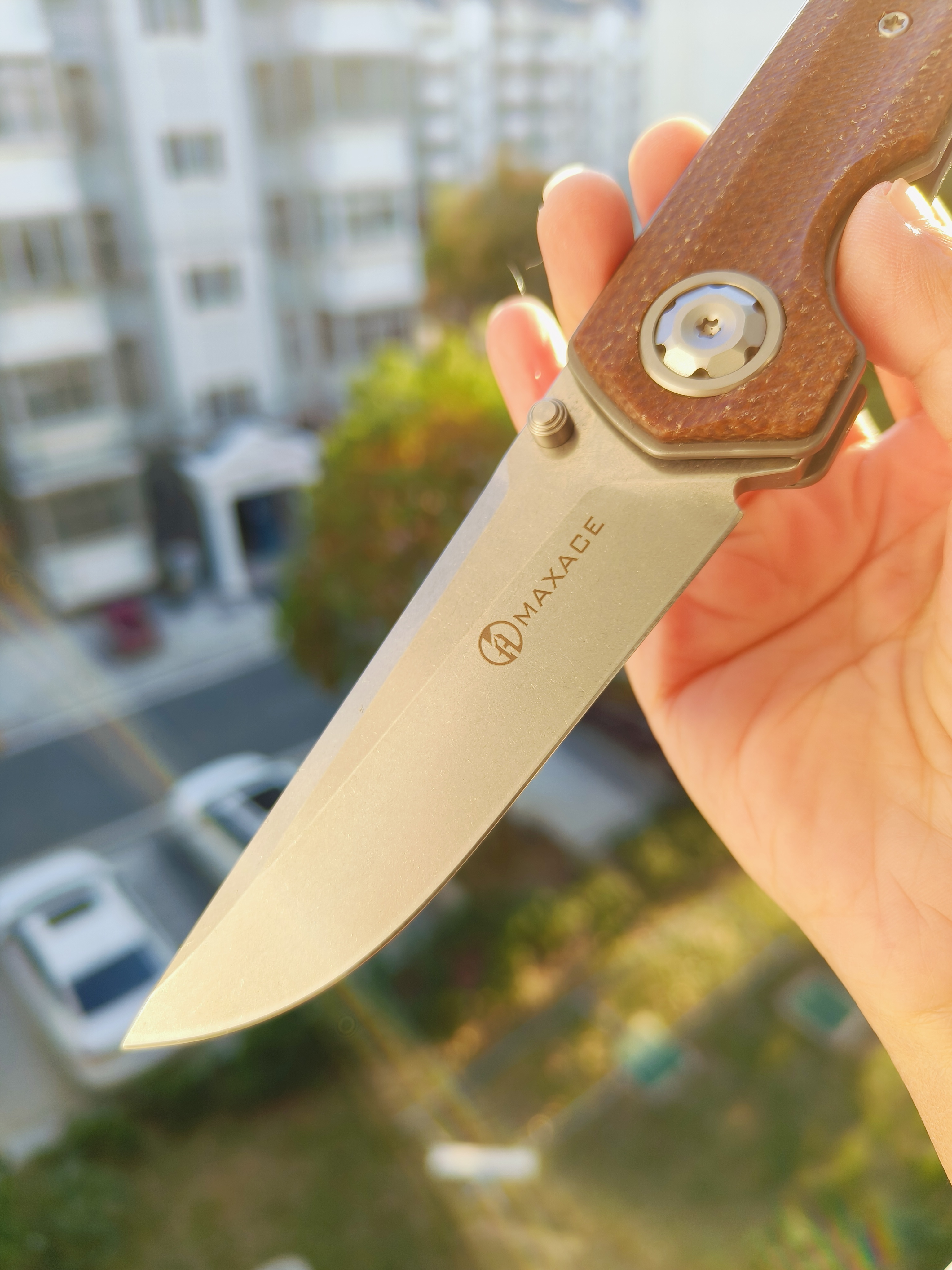 Maxace knives 影武者二代 K110钢 G10柄 棕色 358