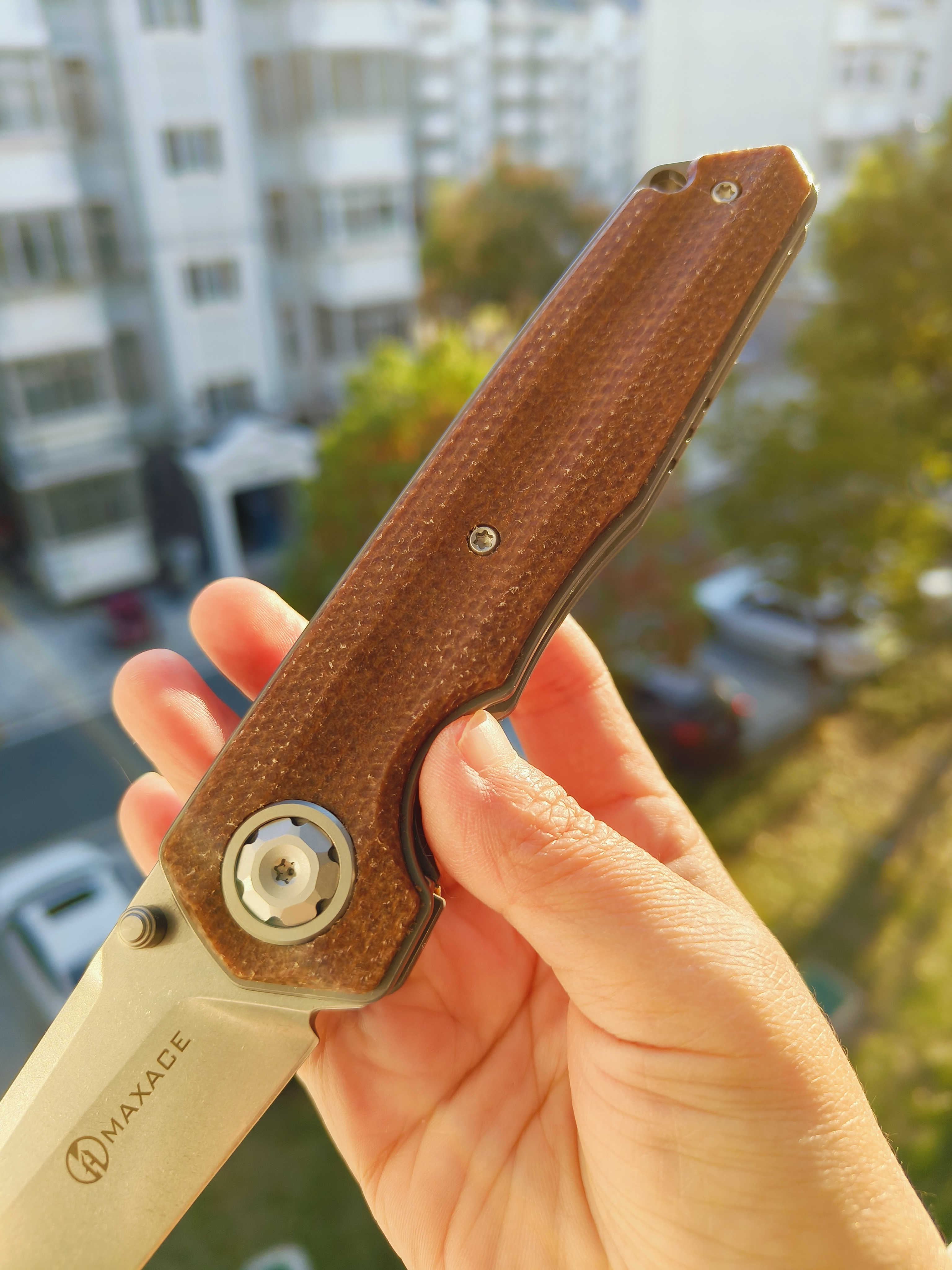 Maxace knives 影武者二代 K110钢 G10柄 棕色 358