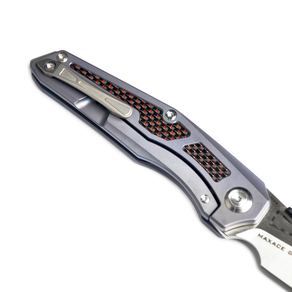 【售完】Maxace Knives 鸢 M390钢 钛柄镶嵌碳纤维 原价980 特惠580