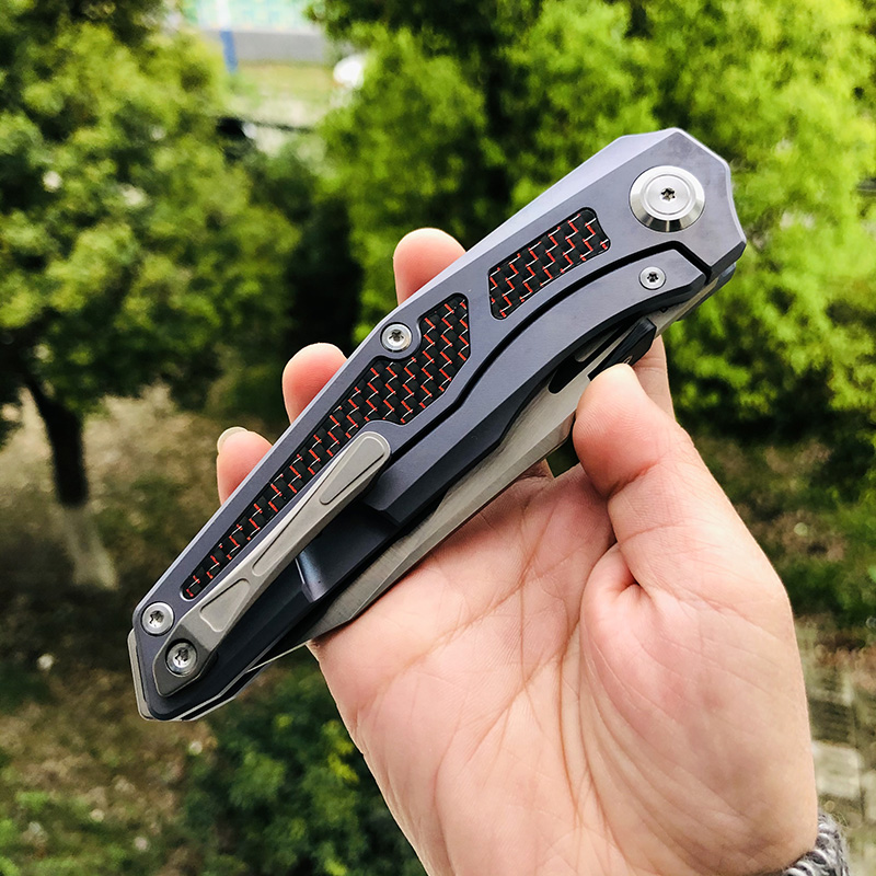 【售完】Maxace Knives 鸢 M390钢 钛柄镶嵌碳纤维 原价980 特惠580