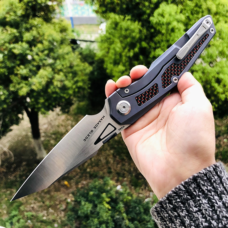 【售完】Maxace Knives 鸢 M390钢 钛柄镶嵌碳纤维 原价980 特惠580