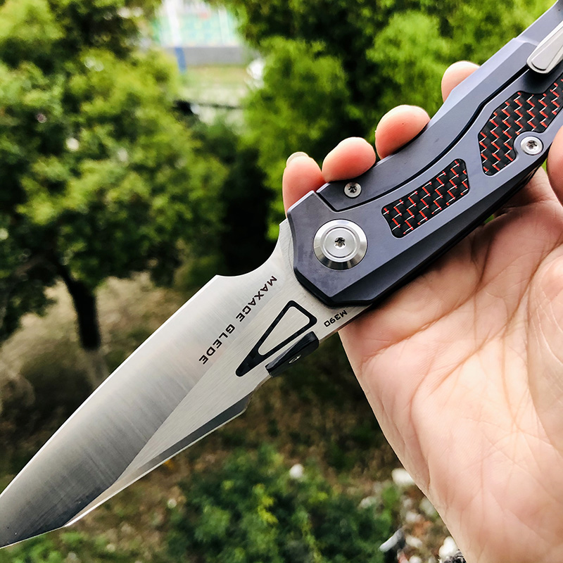 【售完】Maxace Knives 鸢 M390钢 钛柄镶嵌碳纤维 原价980 特惠580