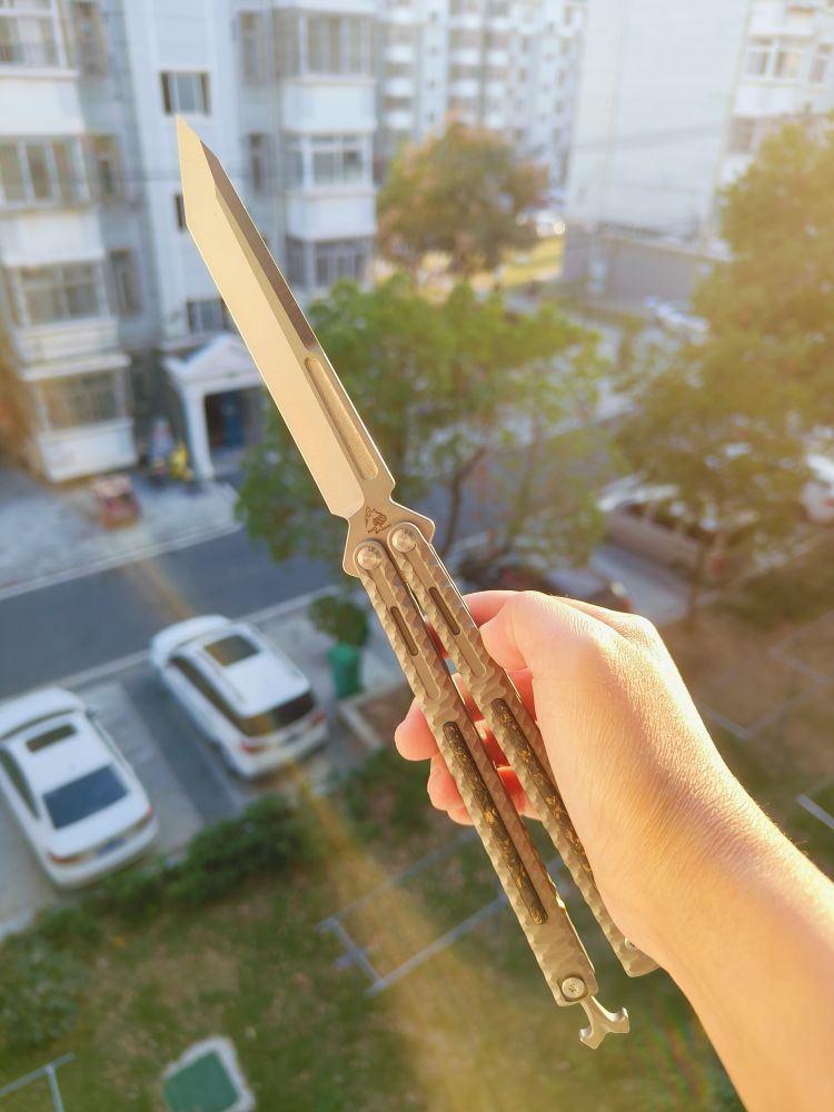 Maxace Knives 黑曜石 CPM-90V钢 钛合金柄 喷砂 1580