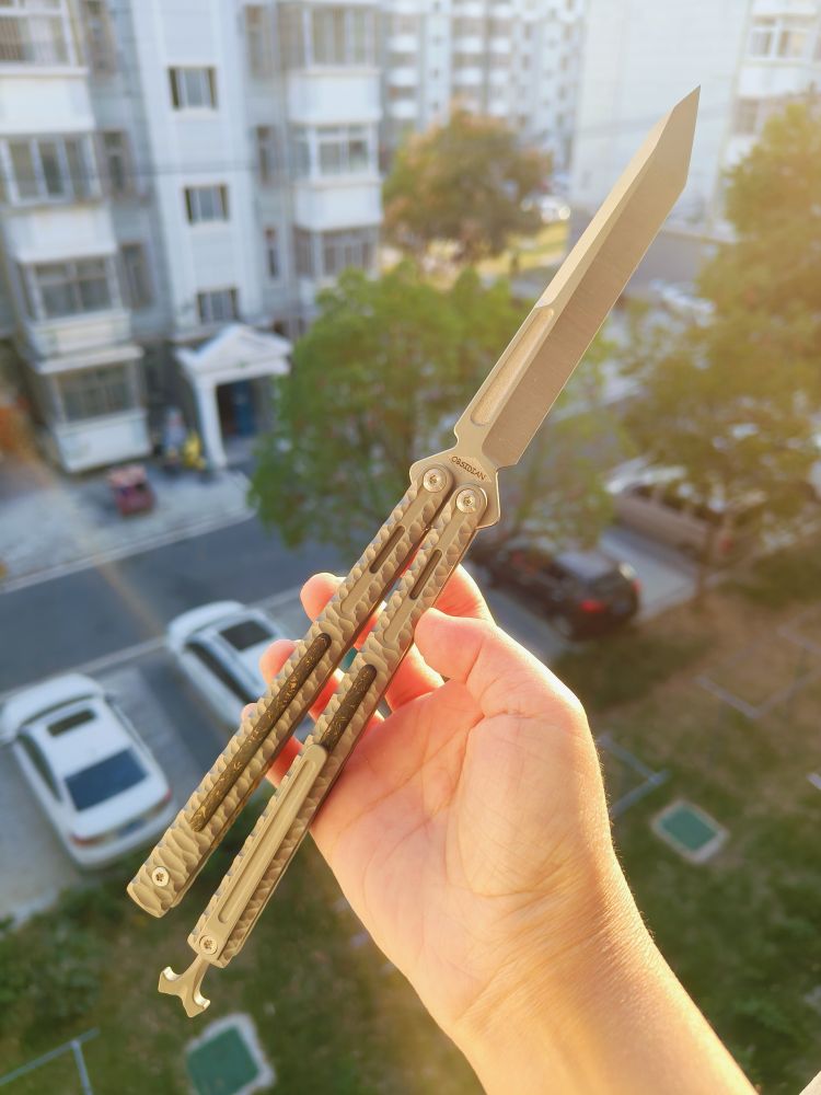 Maxace Knives 黑曜石 CPM-90V钢 钛合金柄 喷砂 1580
