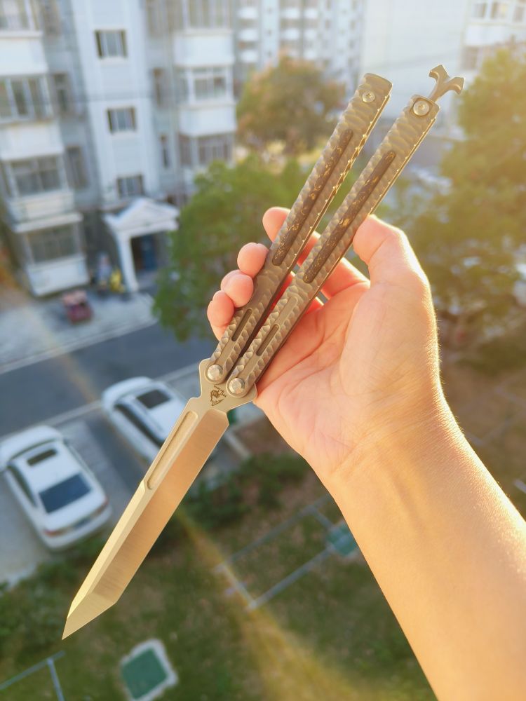 Maxace Knives 黑曜石 CPM-90V钢 钛合金柄 喷砂 1580