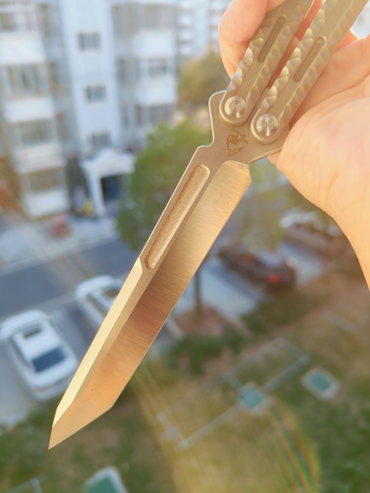 Maxace Knives 黑曜石 CPM-90V钢 钛合金柄 喷砂 1580