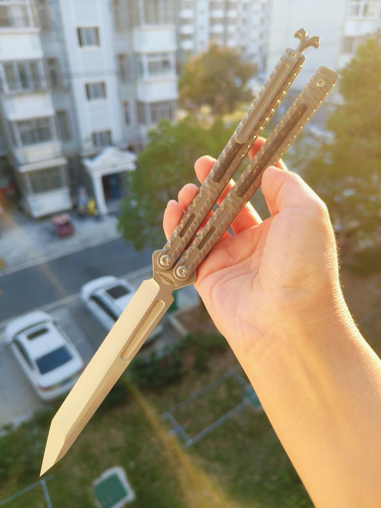 Maxace Knives 黑曜石 CPM-90V钢 钛合金柄 喷砂 1580