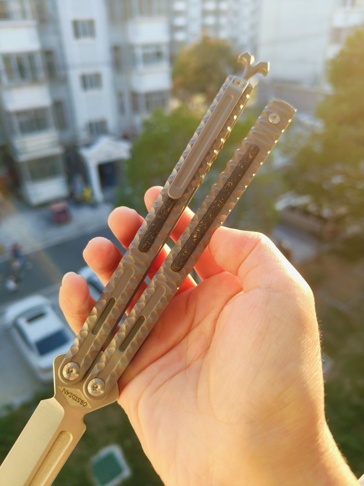 Maxace Knives 黑曜石 CPM-90V钢 钛合金柄 喷砂 1580