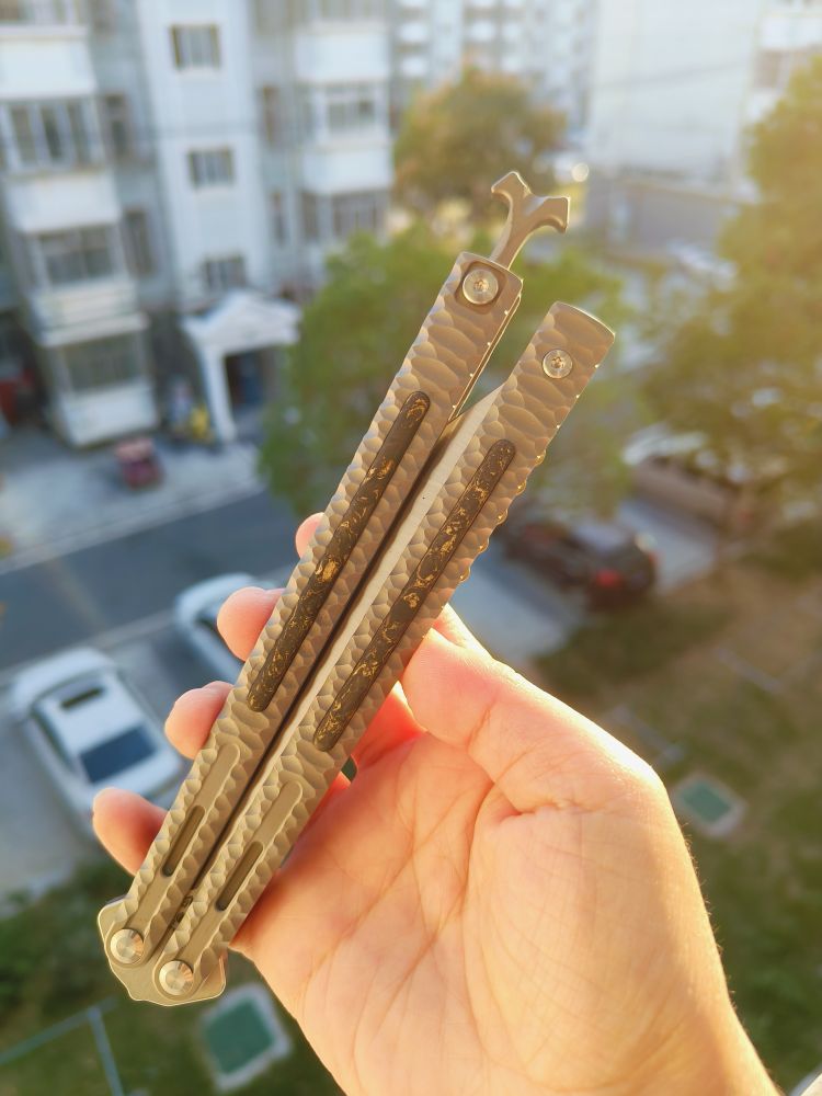 Maxace Knives 黑曜石 CPM-90V钢 钛合金柄 喷砂 1580