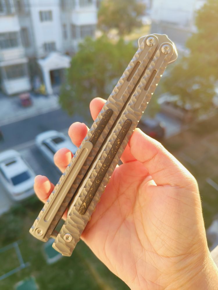 Maxace Knives 黑曜石 CPM-90V钢 钛合金柄 喷砂 1580