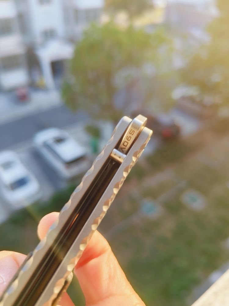 Maxace Knives 黑曜石 CPM-90V钢 钛合金柄 喷砂 1580