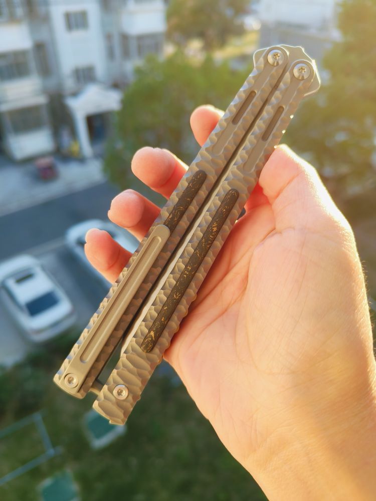 Maxace Knives 黑曜石 CPM-90V钢 钛合金柄 喷砂 1580