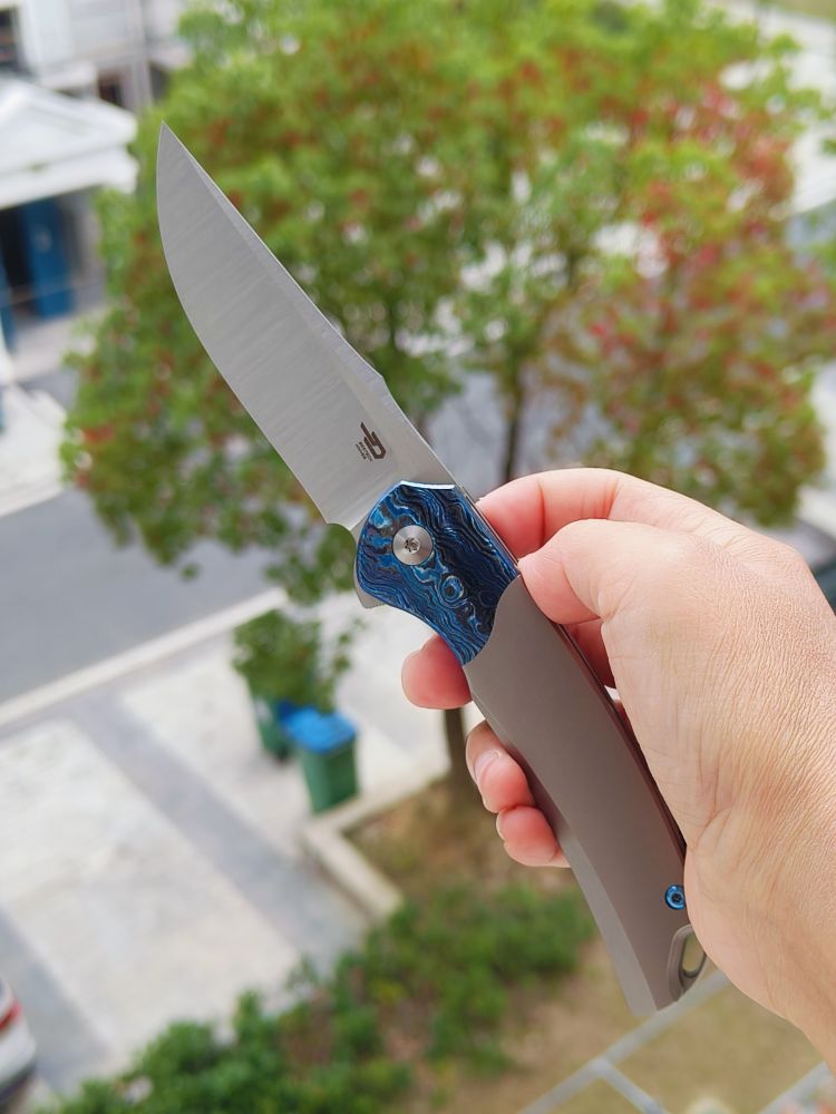 Bestech Knives M390钢 钛合金柄镶嵌锆马 BT2111D