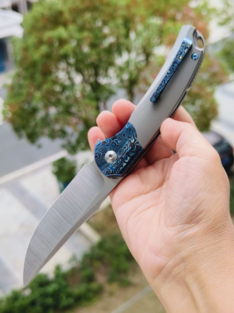 Bestech Knives M390钢 钛合金柄镶嵌锆马 BT2111D