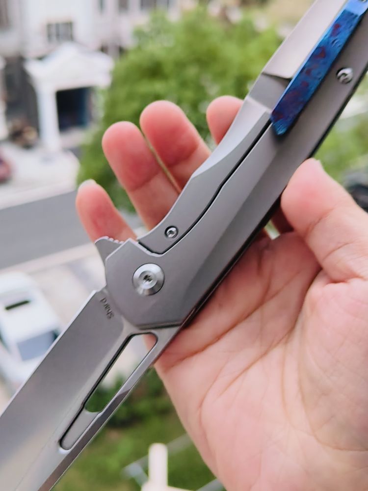 Kansept Knives Shard S35VN钢 钛合金+碳纤维柄 钛马背夹 K1006A3