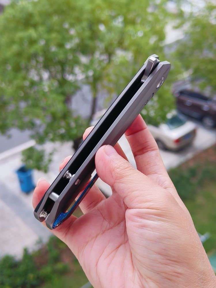 Kansept Knives Shard S35VN钢 钛合金+碳纤维柄 钛马背夹 K1006A3