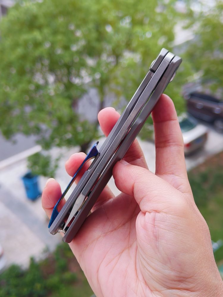 Kansept Knives Shard S35VN钢 钛合金+碳纤维柄 钛马背夹 K1006A3