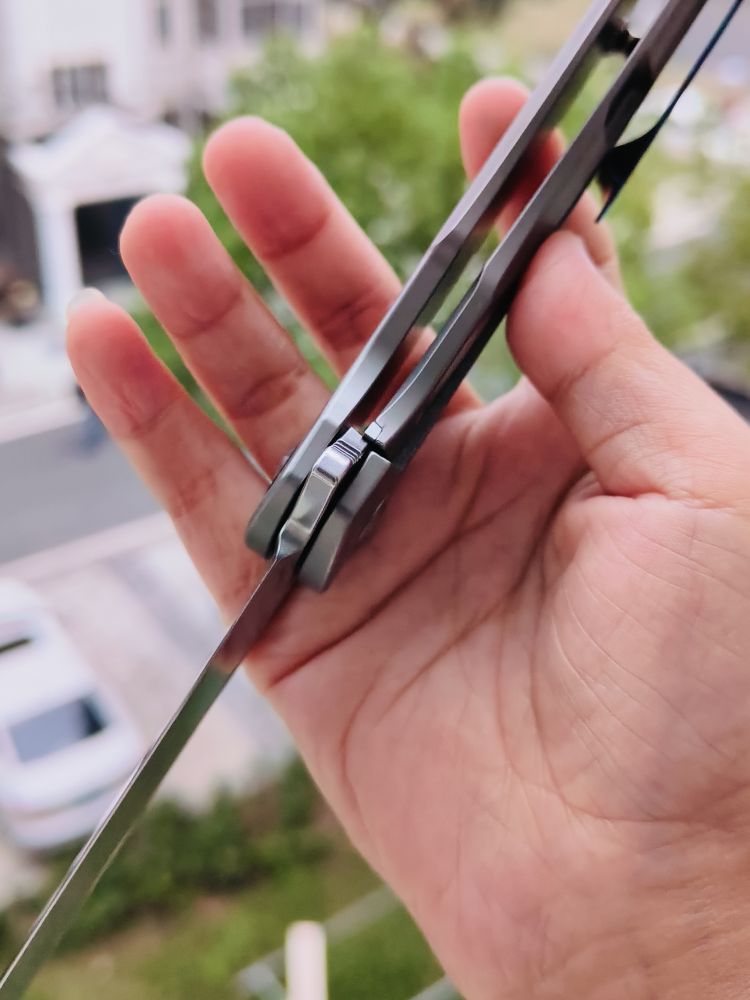 Kansept Knives Shard S35VN钢 钛合金+碳纤维柄 钛马背夹 K1006A3