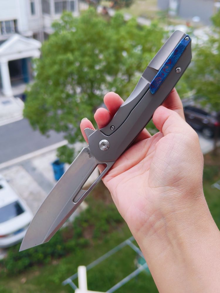 Kansept Knives Shard S35VN钢 钛合金+碳纤维柄 钛马背夹 K1006A3