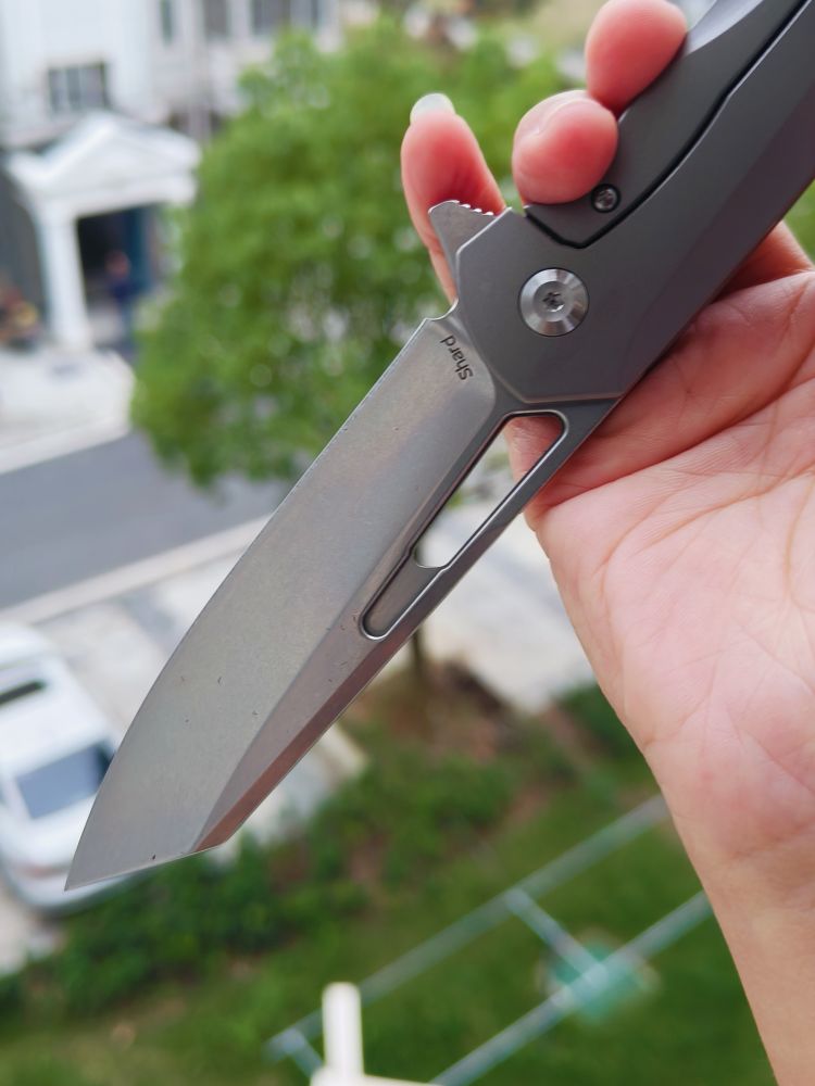 Kansept Knives Shard S35VN钢 钛合金+碳纤维柄 钛马背夹 K1006A3