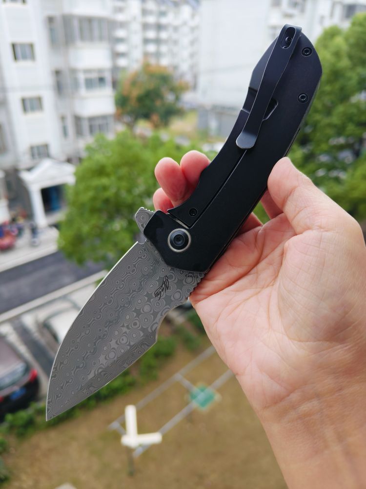 【特惠】Kansept Knives Entity 大马士革钢 钛柄 K1036A3 黑色 原价1260 特惠699