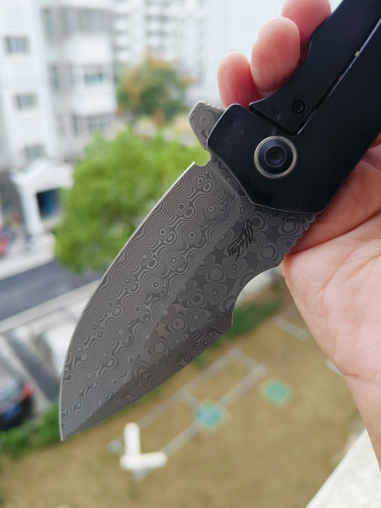 【特惠】Kansept Knives Entity 大马士革钢 钛柄 K1036A3 黑色 原价1260 特惠699