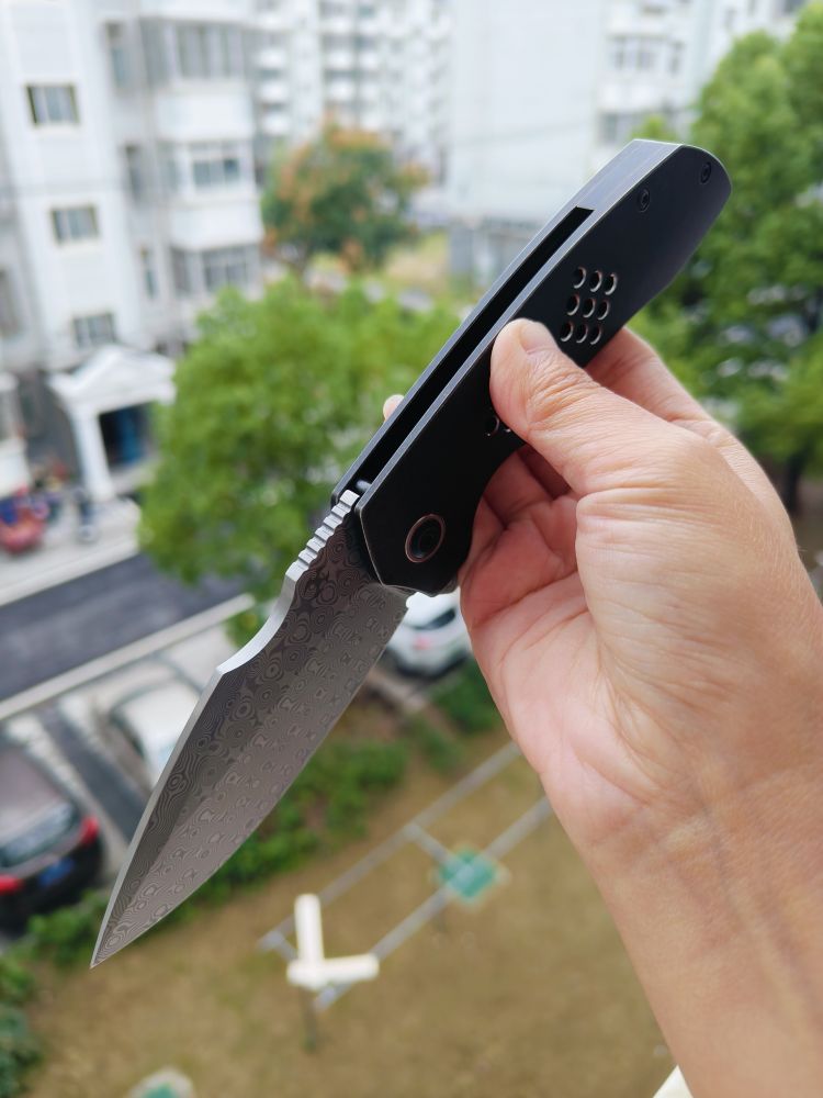 【特惠】Kansept Knives Entity 大马士革钢 钛柄 K1036A3 黑色 原价1260 特惠699