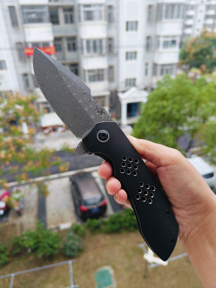 【特惠】Kansept Knives Entity 大马士革钢 钛柄 K1036A3 黑色 原价1260 特惠699