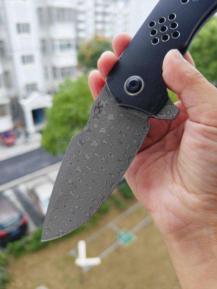 【特惠】Kansept Knives Entity 大马士革钢 钛柄 K1036A3 黑色 原价1260 特惠699