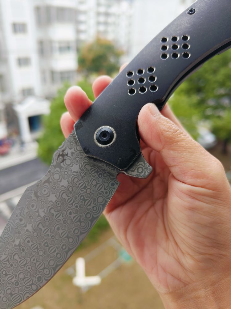 【特惠】Kansept Knives Entity 大马士革钢 钛柄 K1036A3 黑色 原价1260 特惠699