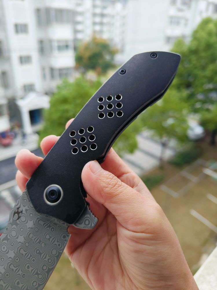 【特惠】Kansept Knives Entity 大马士革钢 钛柄 K1036A3 黑色 原价1260 特惠699