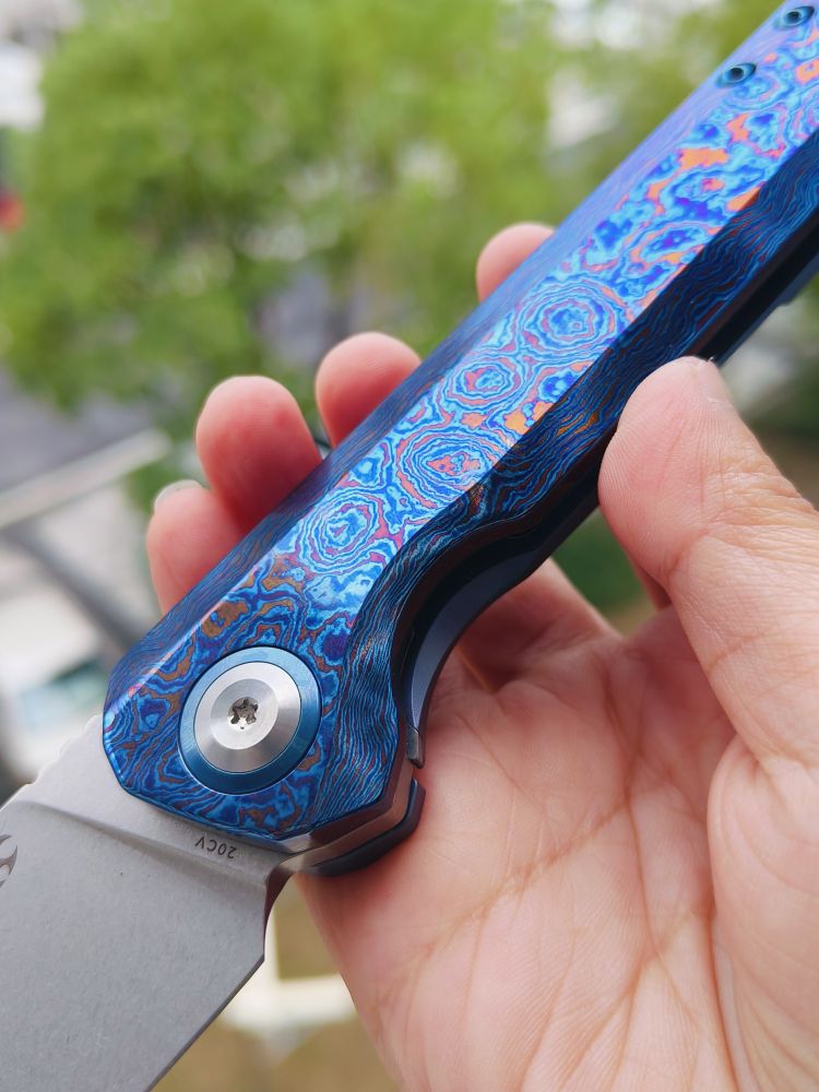 【特惠】Kansept Knives Bulldozer CPM-20CV钢 钛马+钛合金柄 钛马背夹 K1028A3 原价2180 特惠1199
