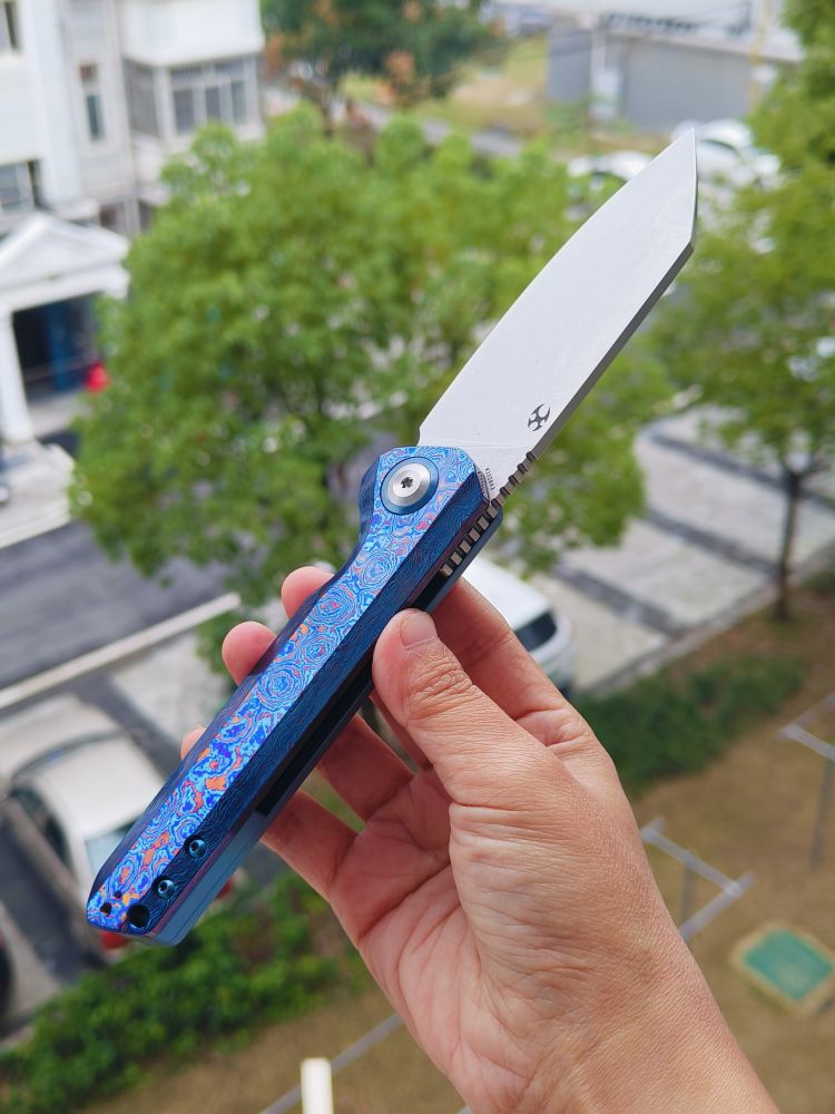 【特惠】Kansept Knives Bulldozer CPM-20CV钢 钛马+钛合金柄 钛马背夹 K1028A3 原价2180 特惠1199
