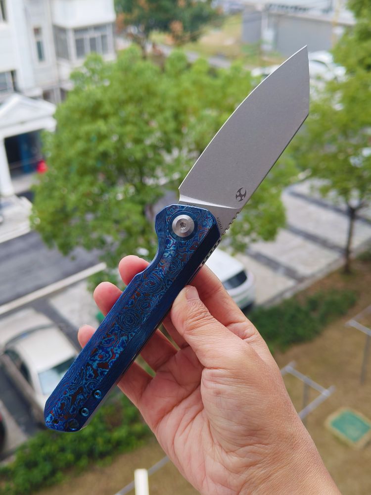 【特惠】Kansept Knives Bulldozer CPM-20CV钢 钛马+钛合金柄 钛马背夹 K1028A3 原价2180 特惠1199