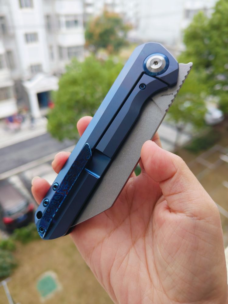 【特惠】Kansept Knives Bulldozer CPM-20CV钢 钛马+钛合金柄 钛马背夹 K1028A3 原价2180 特惠1199