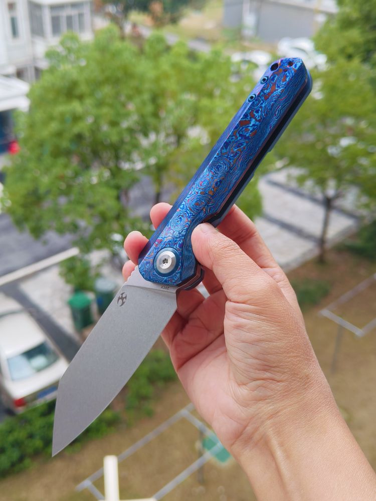 【特惠】Kansept Knives Bulldozer CPM-20CV钢 钛马+钛合金柄 钛马背夹 K1028A3 原价2180 特惠1199