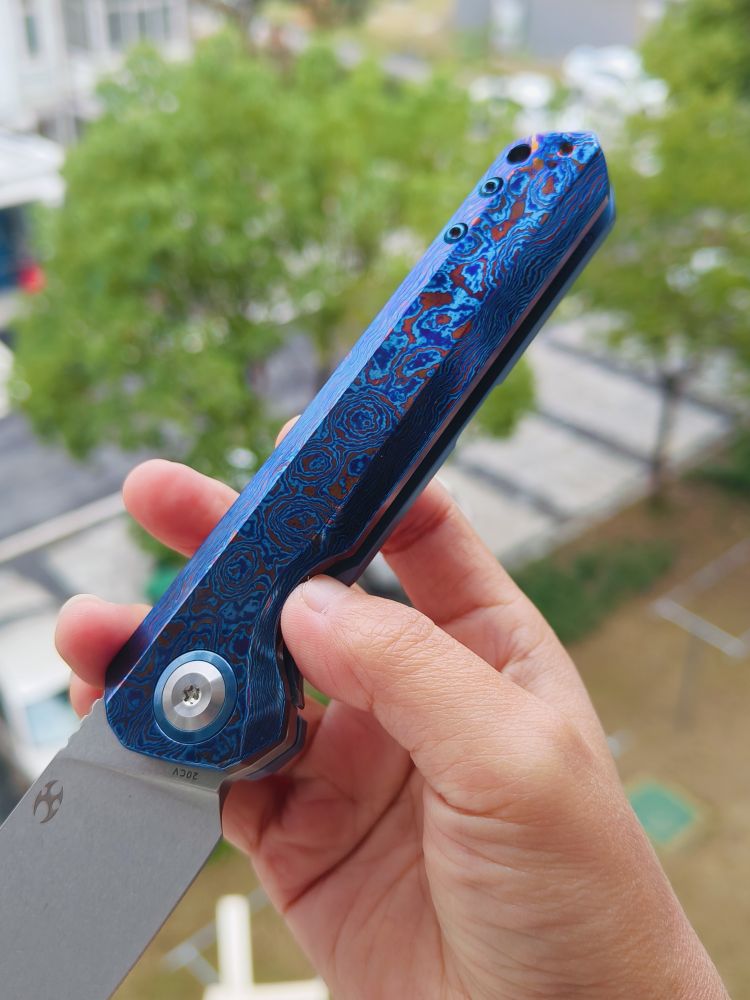 【特惠】Kansept Knives Bulldozer CPM-20CV钢 钛马+钛合金柄 钛马背夹 K1028A3 原价2180 特惠1199