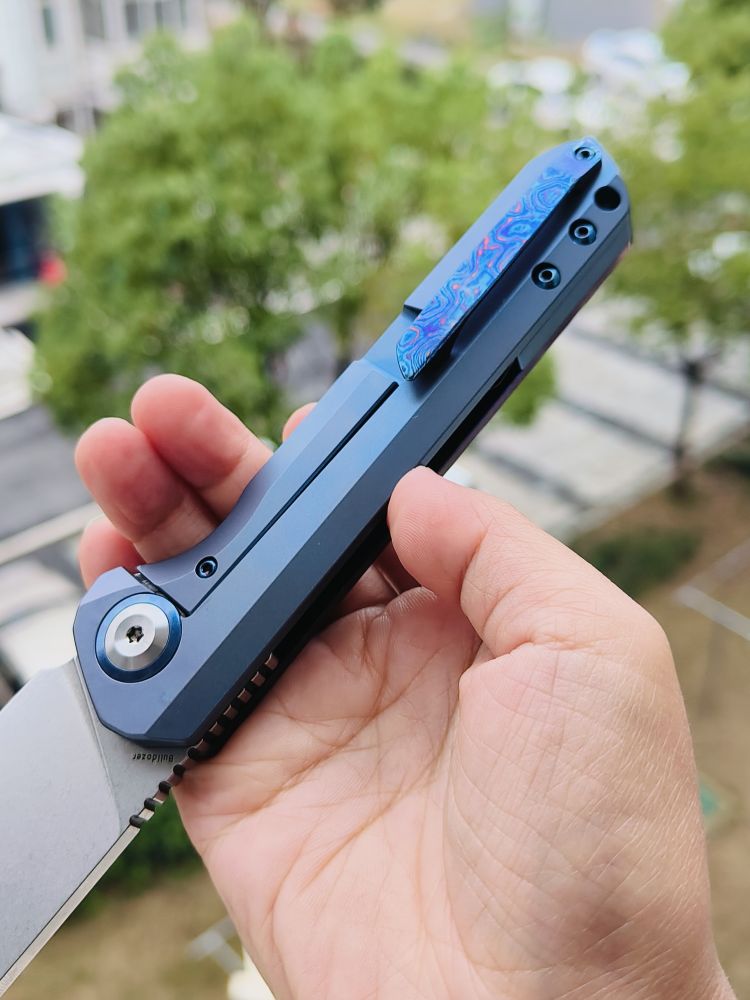 【特惠】Kansept Knives Bulldozer CPM-20CV钢 钛马+钛合金柄 钛马背夹 K1028A3 原价2180 特惠1199