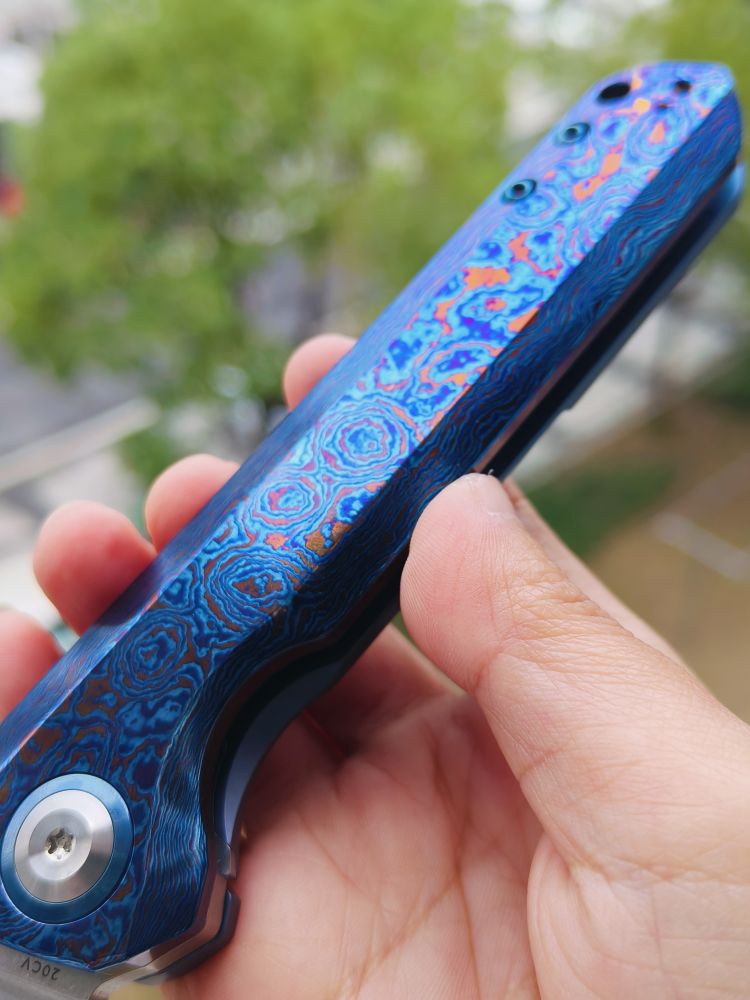 【特惠】Kansept Knives Bulldozer CPM-20CV钢 钛马+钛合金柄 钛马背夹 K1028A3 原价2180 特惠1199
