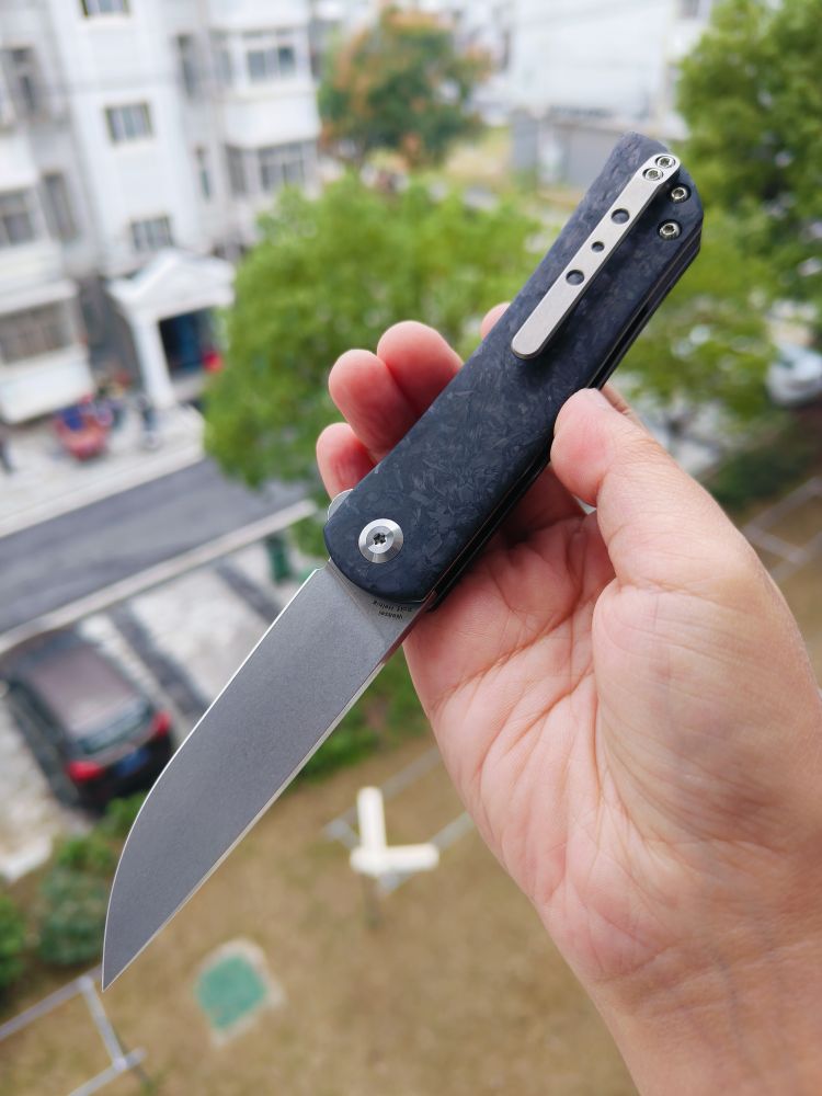 🚫 Kansept Knives Weasel 154CM钢 碳纤维柄 T2020A3
