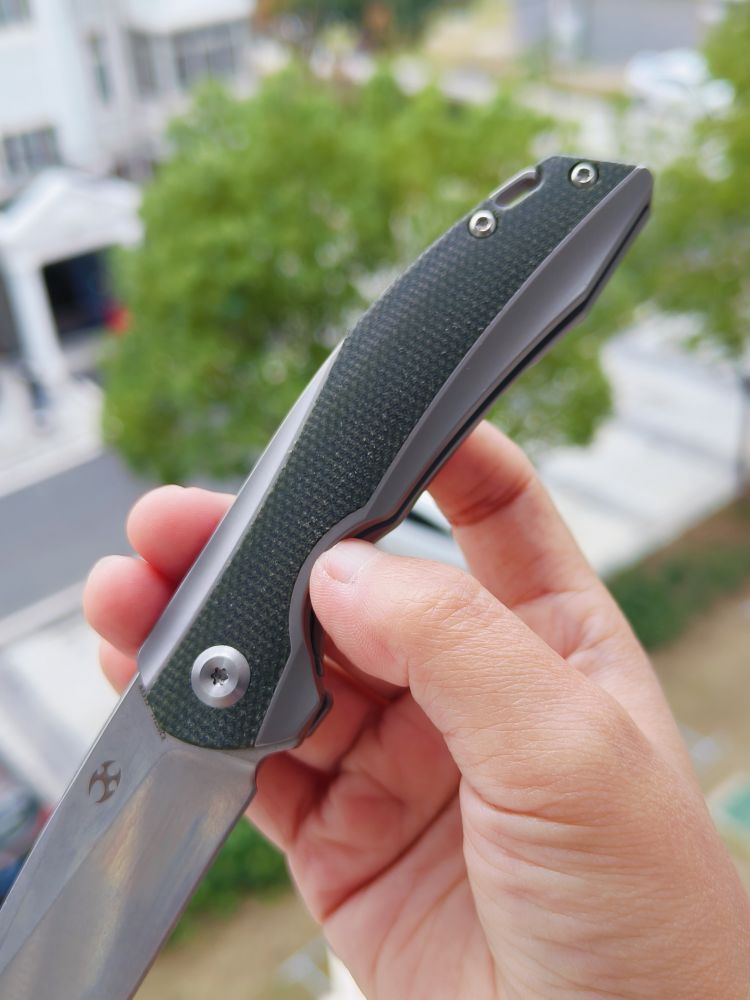 🚫 Kansept Knives Mini Accipiter S35VN钢 钛合金+米卡塔柄 K2007A1
