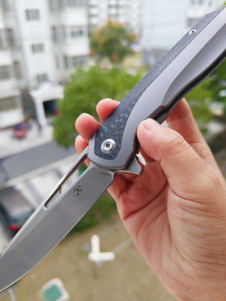 🚫 Kansept Knives Shard S35VN钢 钛合金+碳纤维柄 K1006A5