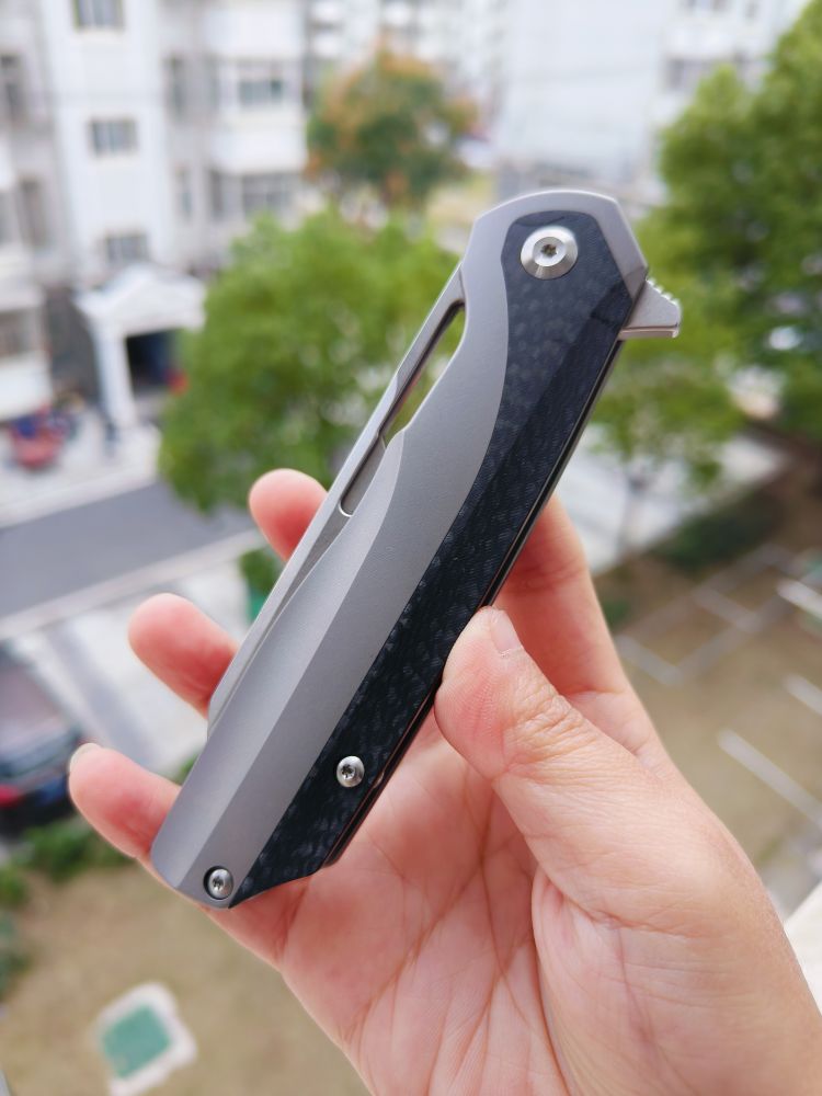 🚫 Kansept Knives Shard S35VN钢 钛合金+碳纤维柄 K1006A5