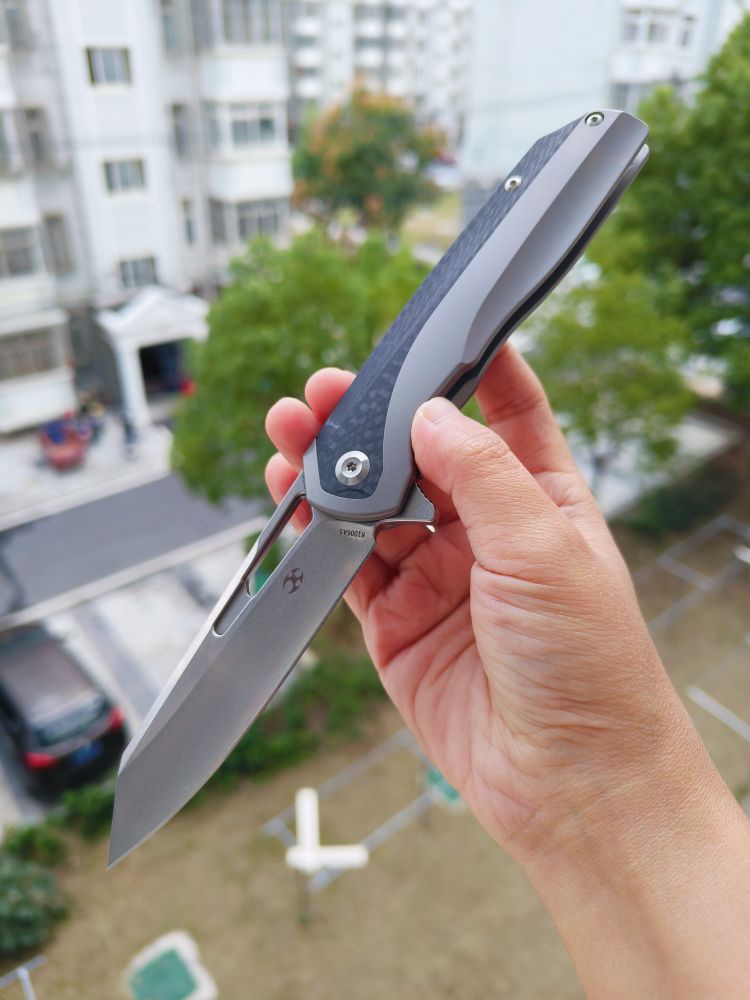 🚫 Kansept Knives Shard S35VN钢 钛合金+碳纤维柄 K1006A5