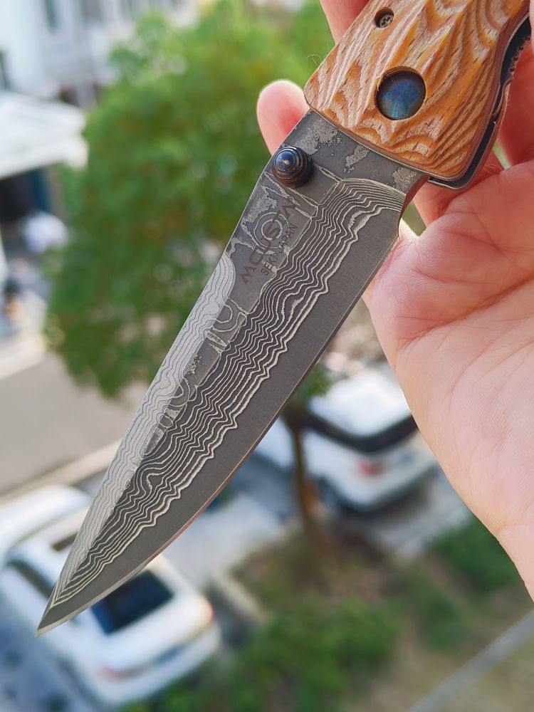 Mcusta Knives 大马士革钢 黄紫檀木柄 MC-0182D 丰臣秀吉 1150
